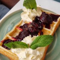 Anne waffle at Bistro Deppat in Vienna