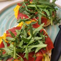 Breakfast bagel at Bistro Deppat in Vienna