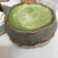 Matcha latte  at Bistro Deppat in Vienna
