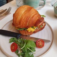 Gefülltes Croissant mit Rühr"ei" at Bistro Deppat in Vienna