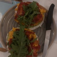 Breakfast bagle at Bistro Deppat in Vienna