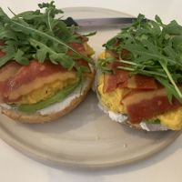 Breakfast bagel  at Bistro Deppat in Vienna