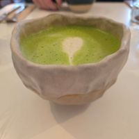 Matcha latte at Bistro Deppat in Vienna