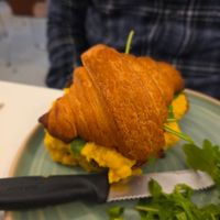 Filled croissant at Bistro Deppat in Vienna