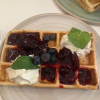 1 piece of sweet waffle at Bistro Deppat in Vienna