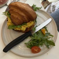 Breakfast croissant   at Bistro Deppat in Vienna