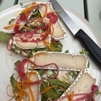 Veganer Camembert Bagel  at Bistro Deppat in Vienna