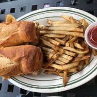 Chicken Triple Cheese Steak w/fries at Khyber Pass Pub in Philadelphia