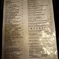 Booze menu  at Khyber Pass Pub in Philadelphia