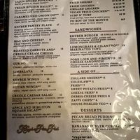 Food menu with clearly labeled vegan items  at Khyber Pass Pub in Philadelphia