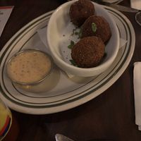 vegan boudin balls (3 of 5 pictured bc hungry)  at Khyber Pass Pub in Philadelphia