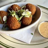 Vegan boudin ball appetizer   at Khyber Pass Pub in Philadelphia
