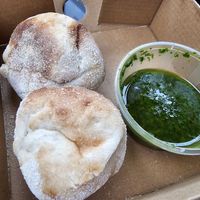 Cheezy garlic doughballs and pesto dip at  Prego in East Cowes