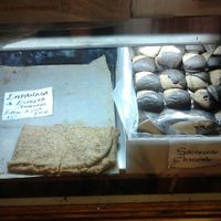 Delicious empanada (vegan pastry with vegetables) at ECOEcoShop in Granada