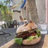 This burger deserves Michigan stars!!   at La Yaqueria Tulum in Tulum