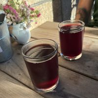 Daily water - this one was hibiscuss  at La Yaqueria Tulum in Tulum