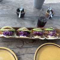Variety of tacos   at La Yaqueria Tulum in Tulum