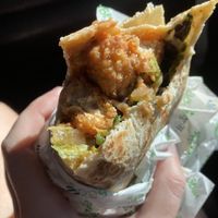 Not so secret menu item- Buffalo burrito! at Veggie Grill by Next Level in Westlake Village