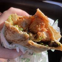 Not so secret menu item- Buffalo burrito! at Veggie Grill by Next Level in Westlake Village