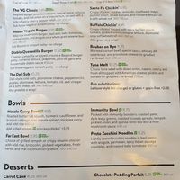 menu2 at Veggie Grill by Next Level in Westlake Village