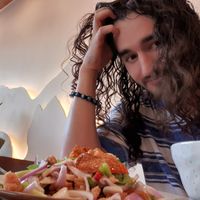 Did get my top and trousers stained up, 🙃 at Kem-Kon KhaoSan (เข้ม-ข้น ข้าวสาร) in Bangkok