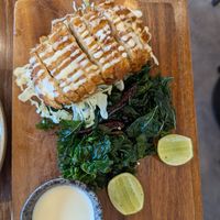 Fried Chicken with lime sauce (Big recommendation!!) at Kem-Kon KhaoSan (เข้ม-ข้น ข้าวสาร) in Bangkok