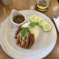Fried pork and ricee  at Kem-Kon KhaoSan (เข้ม-ข้น ข้าวสาร) in Bangkok