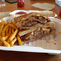 Reuben with seasoned fries at Native Foods in Glendale