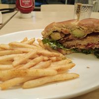Chicken Avocado Club with Seasoned Fries at Native Foods in Glendale