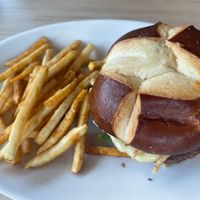 Pretzel Roll Burger & Friess  at Native Foods in Glendale