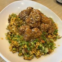 Orange cauliflower  at Native Foods in Glendale