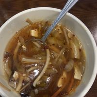 Hot & sour soup —choose your level of spicy (I got medium which was plenty for me)  at Chen Vegetarian House in West Reading
