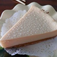 This is THE dessert. Deceitfully delicious homemade cheesecake. Nothing else needed on top. 3/2026 at Chen Vegetarian House in West Reading