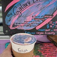 The galaxy latte at The Galaxy Coffee  in Columbus