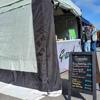 Market pop up vendor with clear offering and prices at Grazeebo - Pop Up in Nottingham