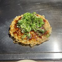 vegan okonomiyaki  at Okonomiyaki ChinChiKuRin in Hatsukaichi