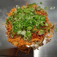 Spice noodles and extra vegetables at Okonomiyaki ChinChiKuRin in Hatsukaichi