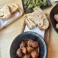Vegan chorizo and padron peppers   at La Taverna Del 42 in Moraira