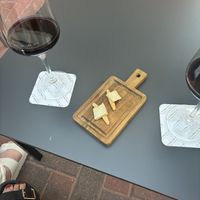 Vegan cheese tapa that came with the drinks.   at La Taverna Del 42 in Moraira