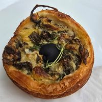 Artichoke and spinach 'quiche' at Underdogs' Café in Prague