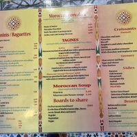 Food menu 2  at Finnieston Fez in Glasgow