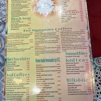 Drinks menu  at Finnieston Fez in Glasgow