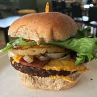 Baja burger at The Olive Branch Cafe in Lewiston