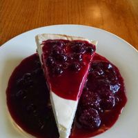 Ark Vegan's cheesecake.. Simply divine. at The Olive Branch Cafe in Lewiston