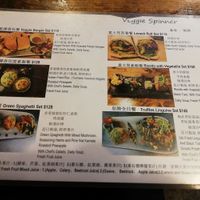 This is their menu for combo sets at Veggie Spinner 素食微調 in Hong Kong Island