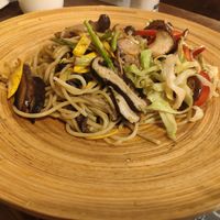 Fried pasta at Veggie Spinner 素食微調 in Hong Kong Island