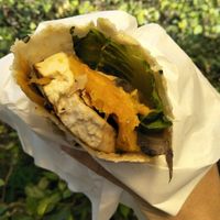 Tofu pumpkin lavash wrap at Veggie Spinner 素食微調 in Hong Kong Island