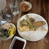 veg tempura, mixed pickles, kimchi  at Sushi Garden in Brighton