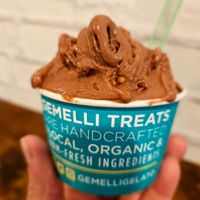 Chocolate peanut butter gelato. at Gemelli - Artisanal Gelato in Phoenixville