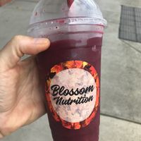 Black Cherry Smoothie (ask for no yogurt in smoothies )  at Blossom Nutrition in Louisburg